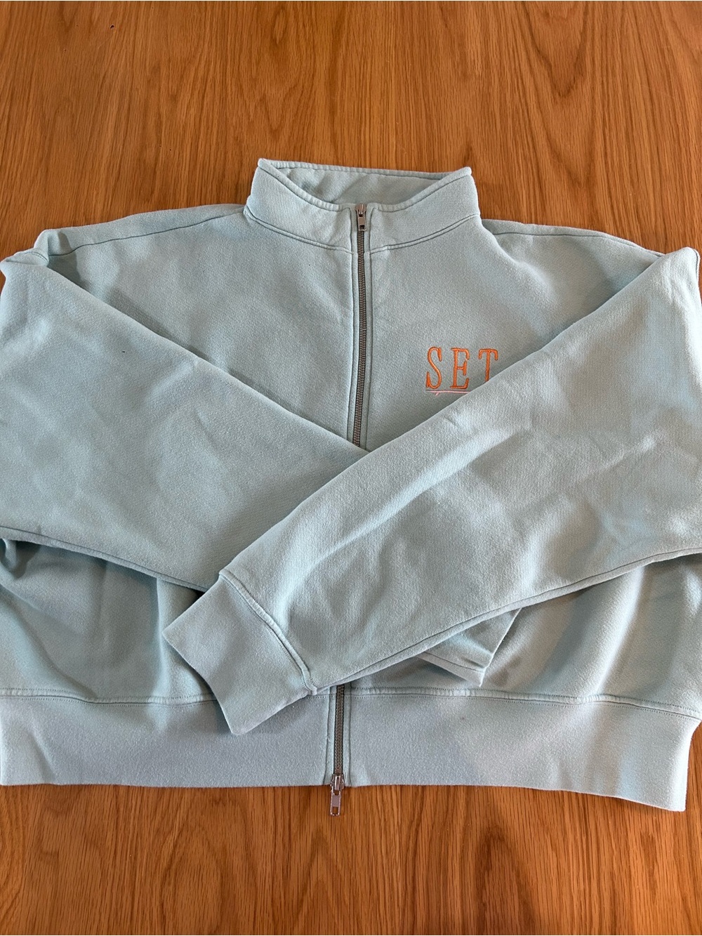 SET Active Midweight Sweats Staple Resort Funnel Zip Color Tropics Size XL NWOT - Picture 4 of 14